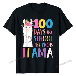 เสื้อคู่วินเทจ Camiseta Happy 100 Days Of School para hombre, camisa de Llama Alpaca, diseño, Tops y camisetas de algodó