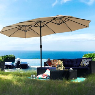 13 Ft Large Patio Umbrella Double Sided Outdoor Market Umbrella (US Stock)