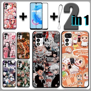 เคส 2 IN 1 สําหรับ Coolpad Cool 20 พร้อมกระจกนิรภัยกันรอยหน้าจอเซรามิค ลายการ์ตูนอนิเมะ