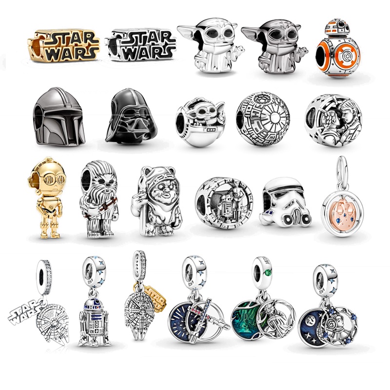เครื่องประดับ สร้อยข้อมือ กําไลข้อมือ จี้รูป Disney Star Wars Charm Series