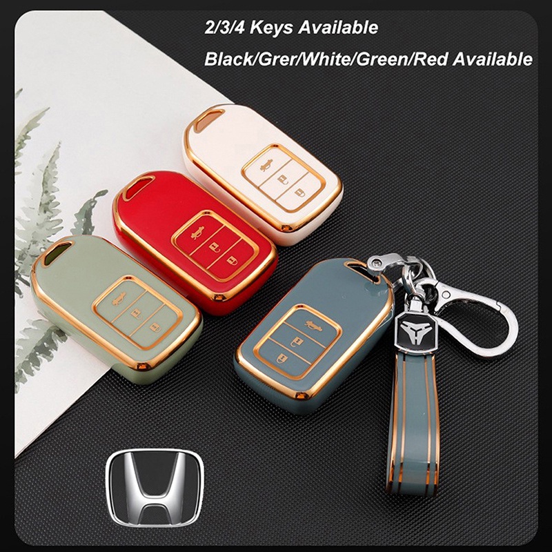 【พร้อมส่ง】ใหม่ ปลอกกุญแจรีโมตรถยนต์ TPU 4 สี สําหรับ Honda City Civic Accord CRV Jazz City HRV BRV 2 3 4