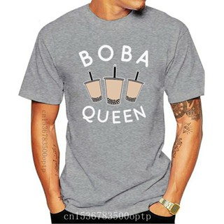 [COD]เสื้อยืด พิมพ์ลาย Boba Queen Ice Drink Tea Bubble Boba แบบธรรมชาติ สไตล์คลาสสิก FBcaap40AAbapi65