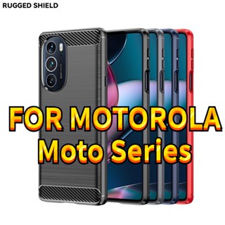 เคสโทรศัพท์มือถือ ซิลิโคนนิ่ม ไฟเบอร์ พร้อมถุงลมนิรภัย สําหรับ Motorola Moto One Series Fusion Hyper Vision Action Pro Zoom P30 P50 Z2 Z3 Z4 Series