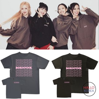 เสื้อยืด พิมพ์ลาย Blackpink Bornpink Tour Jennie Lisa Jisoo Rose Blackpink Kpop สําหรับผู้ชาย