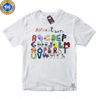 เสื้อเชิ้ต ผ้าฝ้าย ลาย ALPHABET LORE UNISEX สําหรับเด็ก