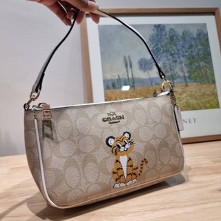 COACH F58321 TOP HANDLE POUCH WITH TIGER