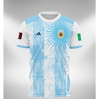 เสื้อกีฬาแขนสั้น ลายทีมชาติฟุตบอล Argentina Fantasy World Cup 2022