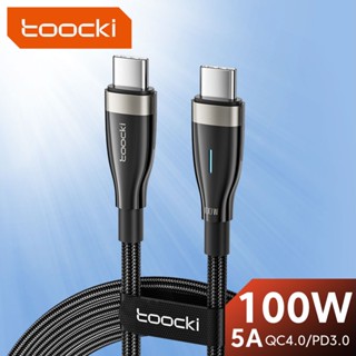 Toocki USB C ถึงสายเคเบิล USB C PD 100W ชาร์จเร็ว QC4.0 3.0 Type C สายเคเบิลข้อมูลสายชาร์จเร็ว