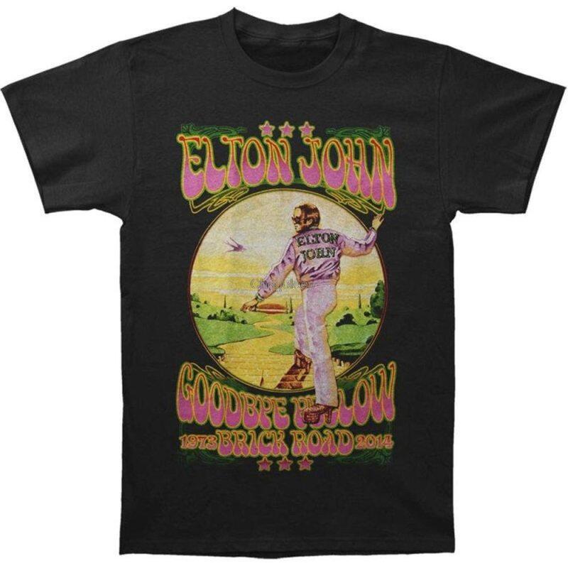TEAElton John เสื้อ Vintage Elton John Mens Gbybr Vintage T เสื้อสําหรับพัดลม Elton John Tee Fe045