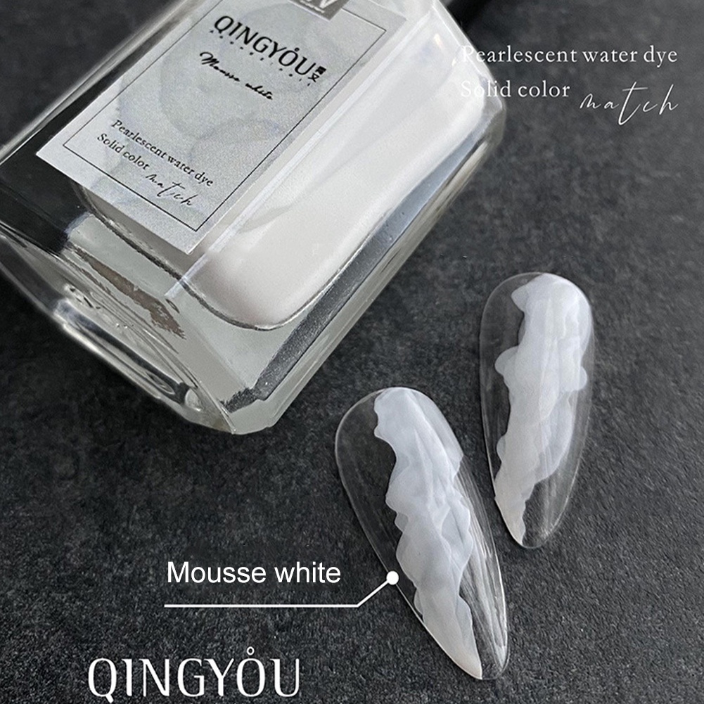 Qingyou เจลเพ้นท์เล็บเติมแสงด้วยแสงสีเหลวสำหรับเล็บเจลย้อมสีน้ำการบำบัดด้วยแสงที่สวยงาม Halo Dye Gradual Light Therapy สีเล็บ Liquid