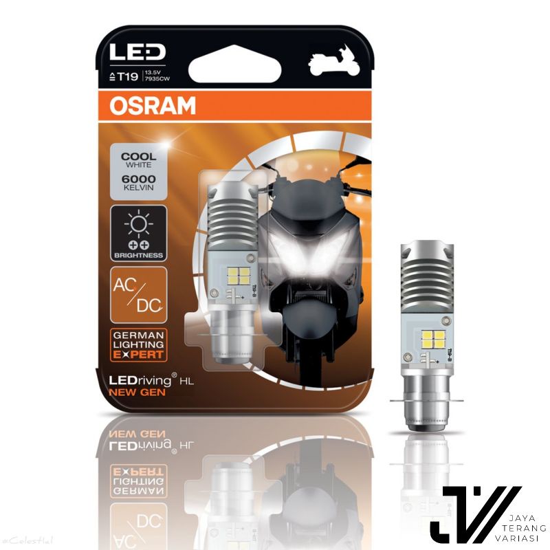 Osram T19 H6 GEN 2 AC/DC ไฟ LED รถจักรยานยนต์ ORIGINAL BEBEK/MATIC/DOP k1 OSRAM T19 H6