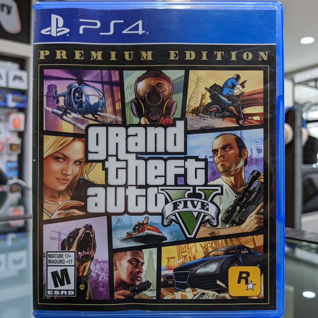 (ภาษาอังกฤษ) มือ2 GTA V เกมPS4 แผ่นPS4 Grand Theft Auto V มือสอง (เล่น