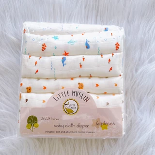 Little Muslin 27x27นิ้ว ผ้าอ้อม มัสลิน ใยไผ่ 100% ผ้านิ่มมาก ไม้ไผ่ล้วน 70x70ซม