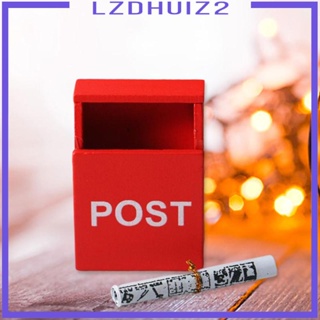 [Lzdhuiz2] 1/12 Dollhouse Miniature Mailbox Decoration Red for Ornaments