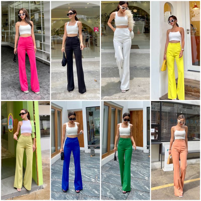 Ready Promthong CZS cutbray นําเข้า กทม bkk กางเกงขายาวผู้หญิงแฟชั่น