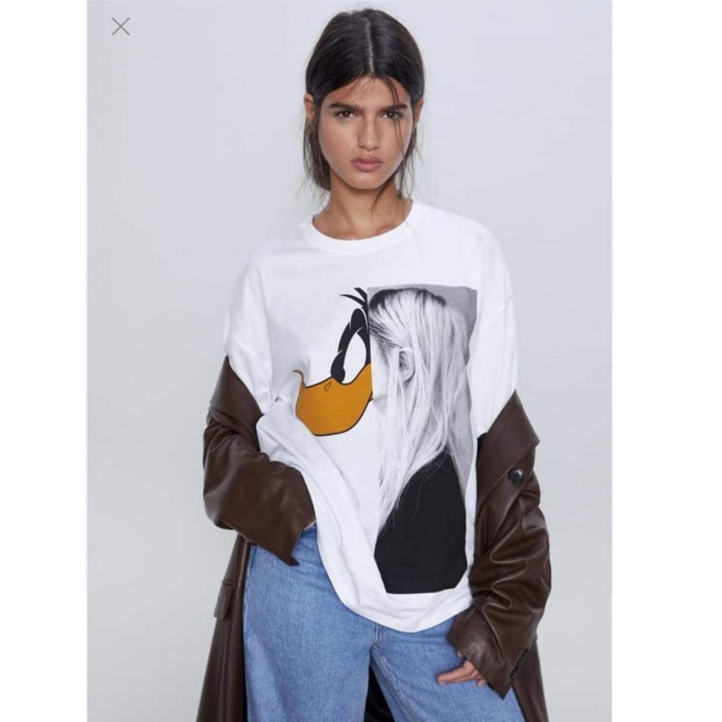 เสื้อยืดพิมพ์ลาย Zara ดั้งเดิม Donald disney / เสื้อยืด Zara disney