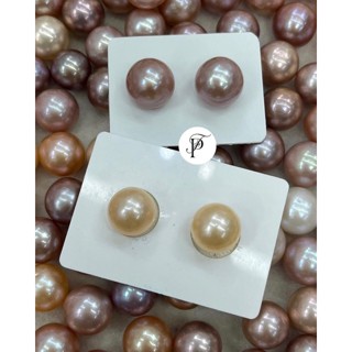 Edison Pearl Earring  12 mm💖 สีสวยธรรมชาติค่ะ🥰