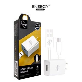 Energy Adaptor set for TYPE C  รุ่น HS2.1A   อแดปเตอร์ &amp; สายชาร์จ คุณภาพดี