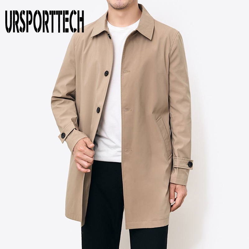 Fashion New Mens Business Jacket Men Long Cotton Windbreaker Jackets Overcoat Male Casual Winter Trench Outwear Coat  Ja #0