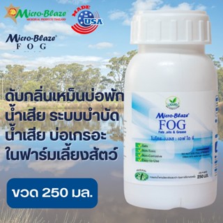 Micro Blaze 250 มล. ไมโคร เบลส กลิ่นเหม็นจากบ่อพักน้ำเสีย ระบบบำบัดน้ำเสีย บ่อเกรอะ ในฟาร์มเลี้ยงสัตว์ ย่อยสลายของเสีย