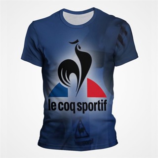 เสื้อยืดลําลอง พิมพ์ลาย Le coq sportif 3D สไตล์ฮิปฮอป แฟชั่นสตรีท แฟชั่นฤดูร้อน สําหรับผู้ชาย