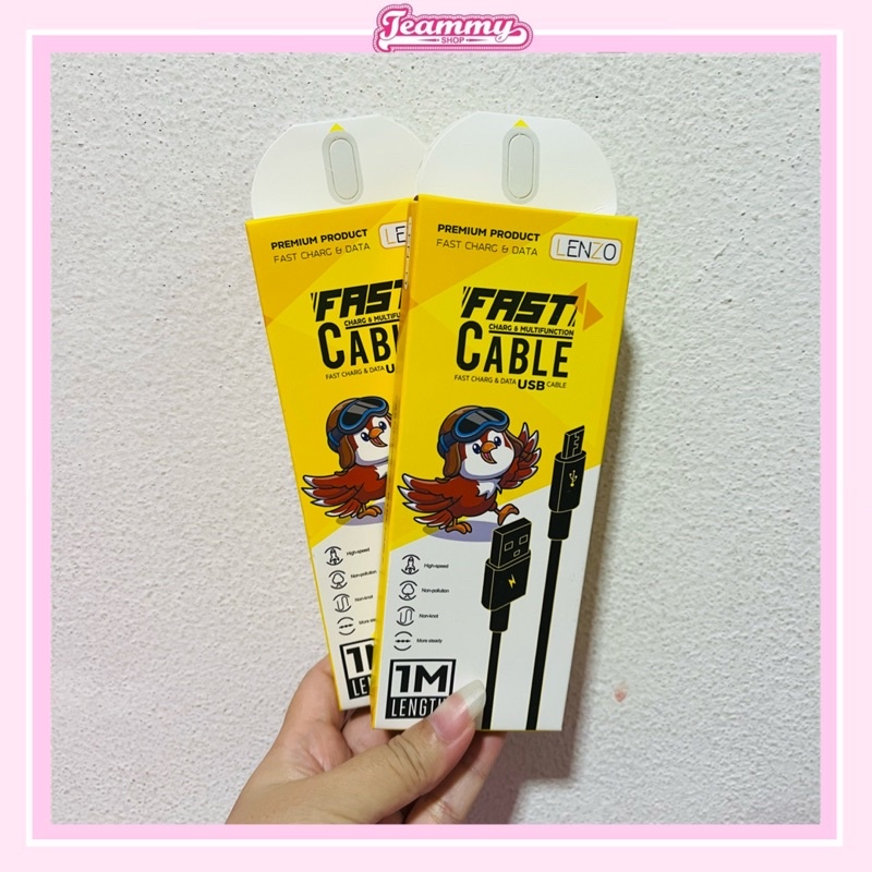 [พร้อมส่ง🚚] สายชาร์จเร็ว LENZO Fast Charge&Data / Micro Cable - USB