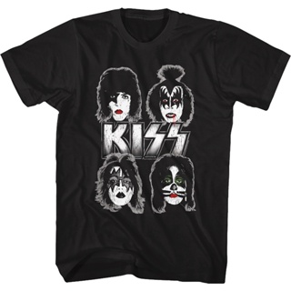 Face Paint KISS T-Shirt เสื้อยีด เสื้อยืด เสื้อยืดไม่ต้องรีด เสื้อวินเทจชาย