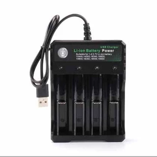 รางชาร์จถ่าน3.7V 18650 Charger Li-ion battery เครื่องชาร์จ 18650 PD-4 แบบ 4 ช่อง เต็มตัดอัตโนมัติ รองรับ AA / 18650 / Ni
