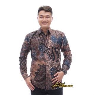 เสื้อเชิ้ตแขนยาว ผ้าบาติก ลาย Abicandra Motif สําหรับผู้ชาย