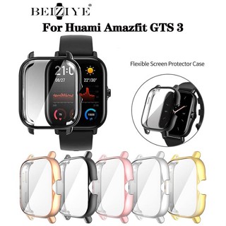 beiziye เคส TPU เคสป้องกันหน้าจอ แบบเต็มจอ สําหรับ Xiaomi Huami Amazfit GTS 3