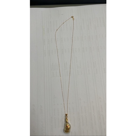 สร้อยคอทอง 18K +จี้หยกทองแท้