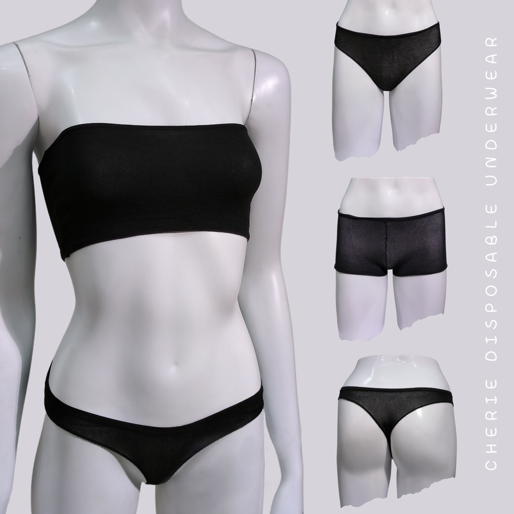 Cherie Disposable Bandeau Top เสื้อเกาะอก ใช้แล้วทิ้ง ผ้าบางเบา นุ่ม ใส่สบาย เสื้อในสปา ใช้แล้วทิ้ง กางเกงในสปา SPA