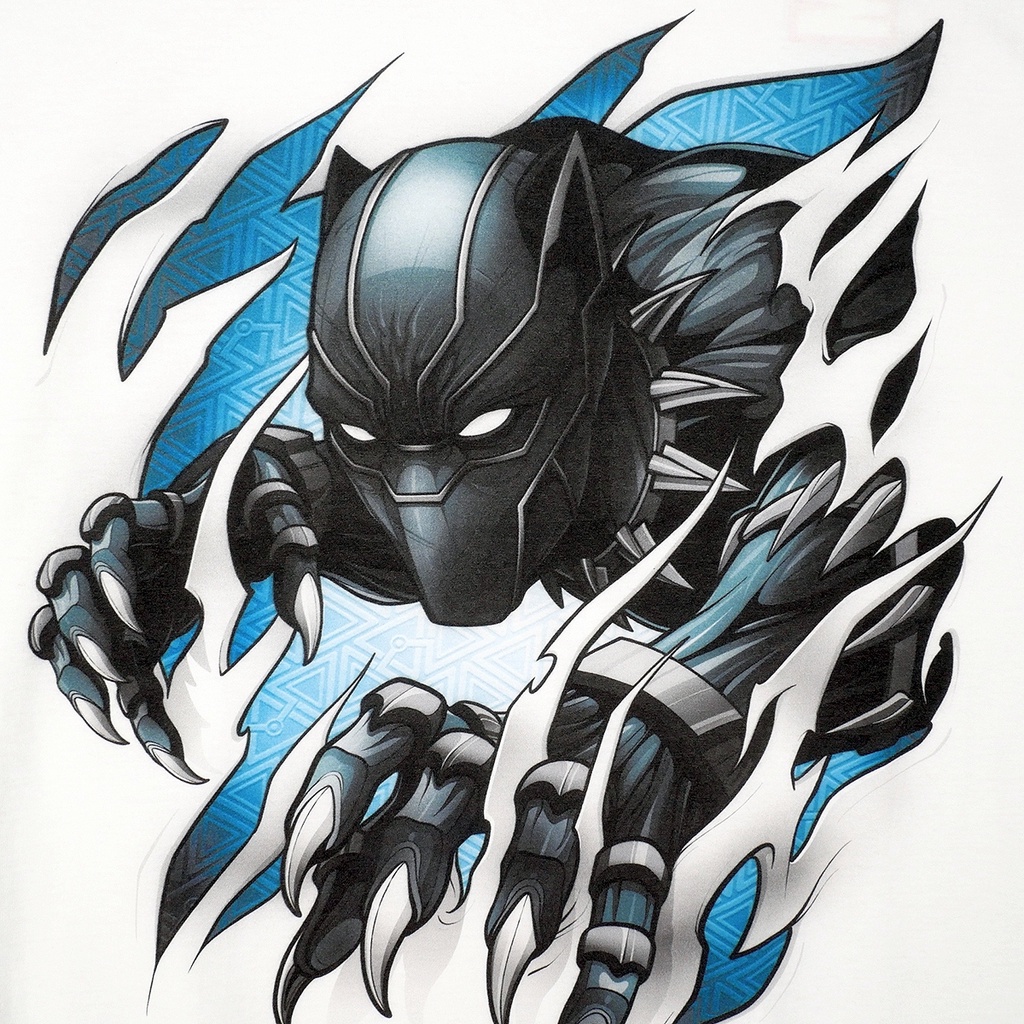 Power 7 Shop เสื้อยืดการ์ตูน มาร์เวล Black Panther ลิขสิทธ์แท้ MARVEL COMICS T-SHIRTS (MVX-315) — صورة 2