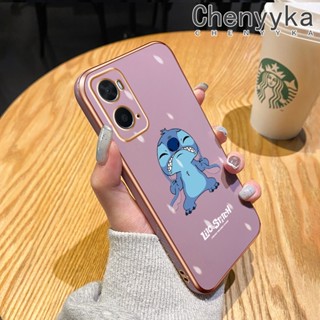 เคสโทรศัพท์มือถือ ซิลิโคน กันกระแทก กันรอยกล้อง ลายการ์ตูน Lilo Stitch น่ารัก หรูหรา สําหรับ OPPO A96 A76 A36 A57 2022 A77 2022 A57s A57e