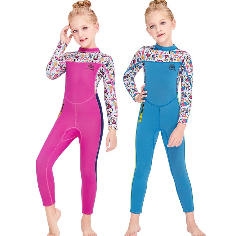 ShopAt.Two[SW1505]ชุดว่ายน้ำเด็ก (แถมหมวก) ชุดเก็บอุณหภูมิเด็ก Dive & Sail หนา 2.5 mm. พร้อมส่ง - รูปที่ 2