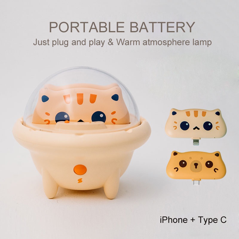 Kawaii Kitty Portable Mini Power Bank Charger