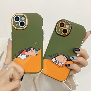 เคสโทรศัพท์มือถือ กันกระแทก ลายการ์ตูนชินจัง สําหรับ iPhone 14Pro 13 12 11 Pro Max 14 Plus