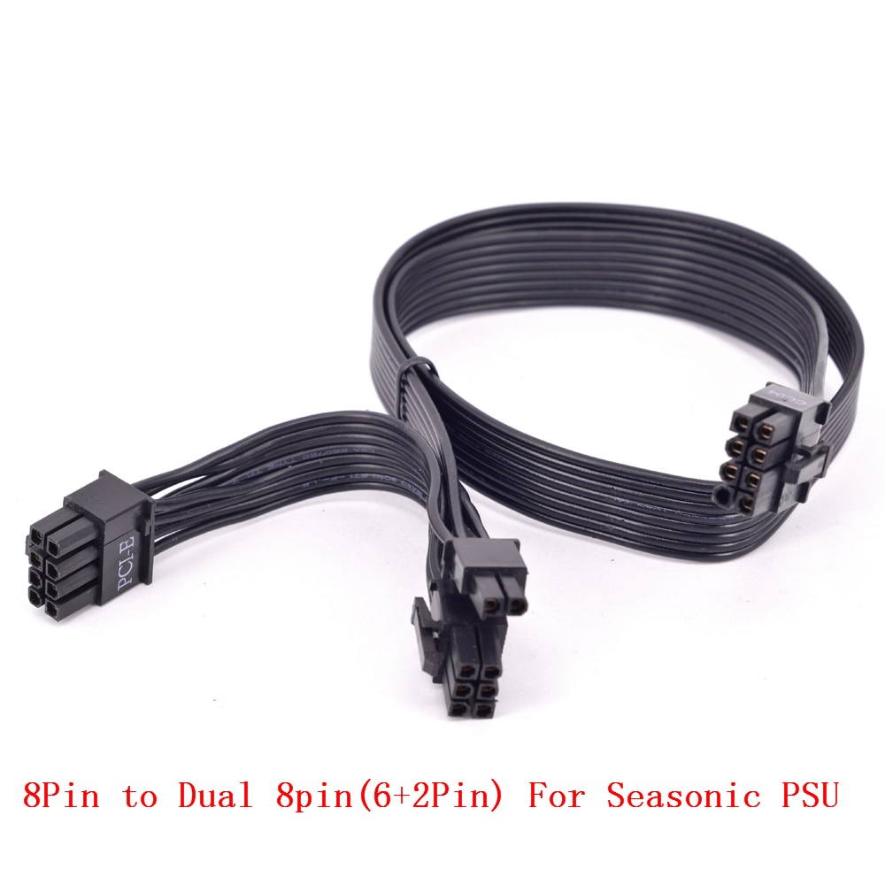 8pin to Dual 8Pin (6+2Pin) สายไฟสําหรับ Seasonic KM3 M12II Series FOCUS Gold Platinum Series