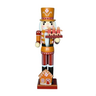 Living Room Gift Bedroom Cute Non Slip Christmas Decoration Art Craft Gingerbread Man For Desktop Nutcracker Figure