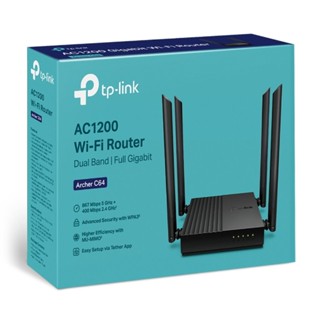 TP-LINK Archer C64 AC1200 Wireless MU-MIMO WiFi Router 4 เสาภายนอก