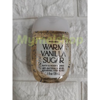 พร้อมส่ง เจลล้างมือ Bath &amp; Body Works Warm Vanilla Sugar PocketBac Anti-Bacterial Hand Gel 29 mL ของแท้ USA เจลแอลกอฮอล์