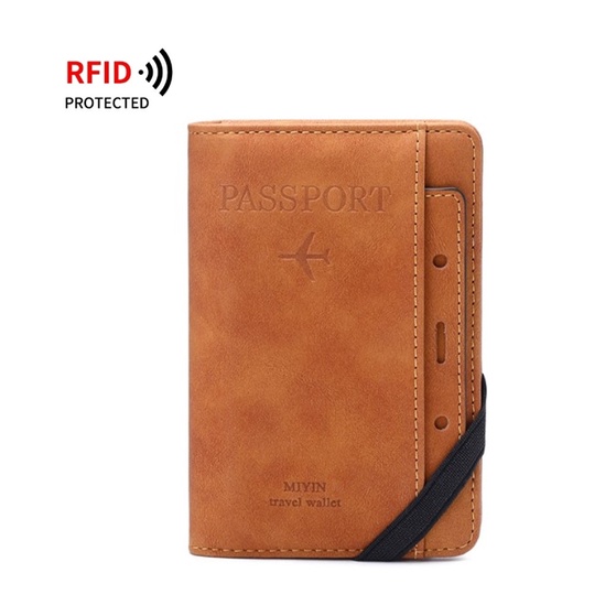 SM กระเป๋าใส่พาสปอร์ต กระเป๋าใส่เอกสารการเดินทาง รุ่น WLP-707 (W4-017) RFID PASS พร้อมแผ่นป้องกันการสแกน RFID