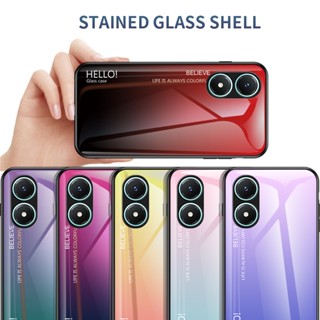 เคส Vivo Y02S Y20S Y20 Y12S Y35 Y72 5G Y52 5G Y15S Y15 Y19 Y12 Y15 Y17 เคสโทรศัพท์มือถือกระจกนิรภัย ไล่โทนสี สําหรับ