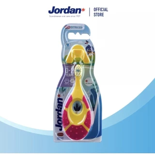 Jordan แปรงสีฟันเด็ก จอร์แดน สเต็ป1 สำหรับเด็กอายุ 0-2ปี คละลาย แพ็ค 1 ด้าม