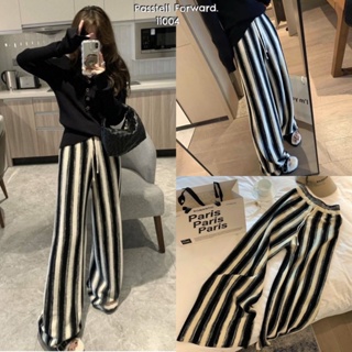 🇰🇷New🇰🇷  Korea stripe knitted trousers  มาใหม่เลยค้า กับกางเกงขายาว ผ้าทอเนื้อดี