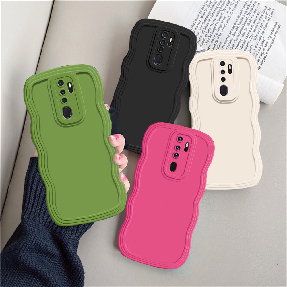 Oppo A9 A5 2020 F11 A31 Reno Z 2 2F Candy Color Wave กันชน Slim Soft TPU Case Cover
