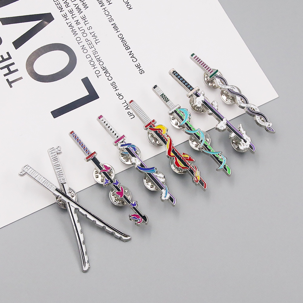 เข็มกลัด รูปการ์ตูนอนิเมะ Demon Slayer สไตล์ญี่ปุ่น เครื่องประดับ สําหรับเพื่อน - รูปที่ 2