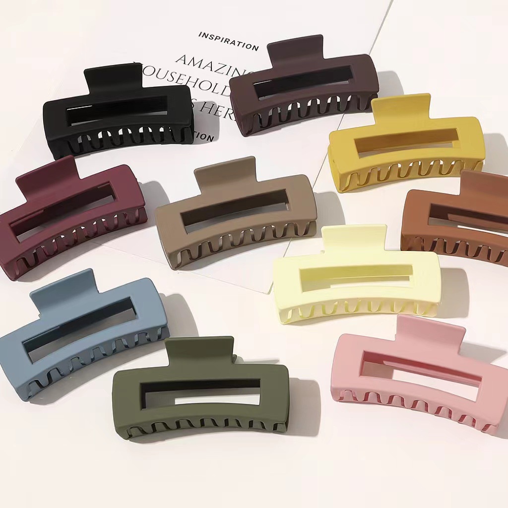กิ๊บหนีบผมแฟชั่น ทรงสี่เหลี่ยม สไตล์เกาหลี หลากสี ขนาดใหญ่ 11 cm ++พร้อมส่งจากไทย++