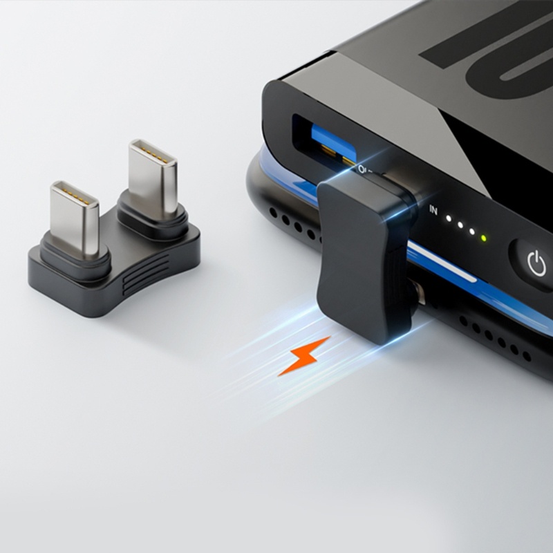 HIk U Shaped Type-C Adapter Male to Type C Male Converter Connector สําหรับโทรศัพท์แท็บเล็ต