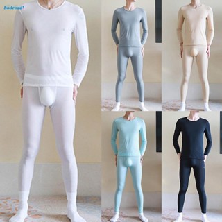 【HODRD】Mens thermal underwear suit Long Johns pants Thermal top Ice elastic at the bottom【Fashion】